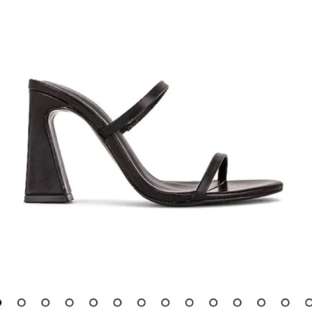 LPA Black Leather Strappy Caprice High Heel Sandals